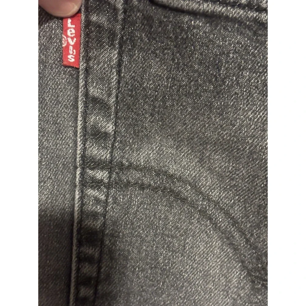 Levis 505 Jeans Mens 38x29 Black Straight Leg‎ Regular Fit Denim  Distressed